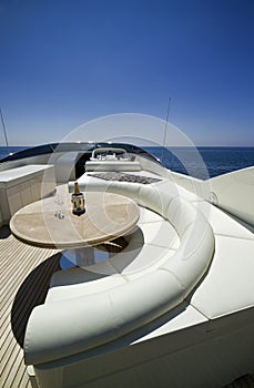 Italy, S.Felice Circeo (Rome), luxury yacht