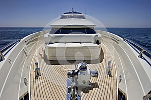 Italy, S.Felice Circeo (Rome), luxury yacht