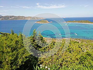 Italy sardinia ladscape capo coda cavallo bay