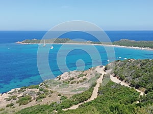 Italy sardinia ladscape capo coda cavallo bay