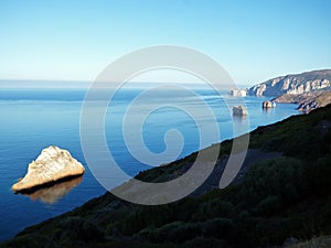 Italy, Sardinia, panoramic view on the sea rocks de il Morto l`Agusteri