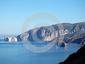 Italy, Sardinia, panoramic view on the sea rocks de il Morto l`Agusteri