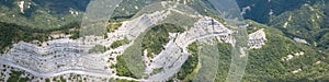 Italy. Scenic route to Mandrioli mountain pass. Tortuous curves