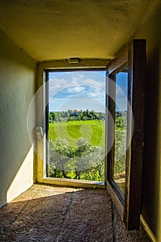 Italy seen from inside a window