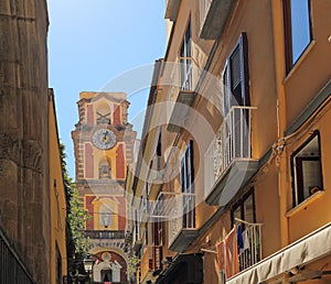 Italy Sorrento -view of clock tower