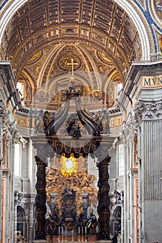 Italy.St Peter s Basilica. Indoor view.