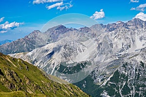 Italy, Stelvio National Park. Famous road to Stelvio Pass in Ortler Alps