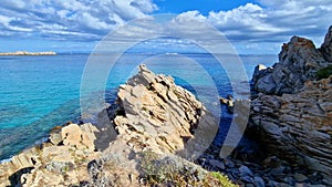 Italy summer holidyas . Sardegna island - beautiful santa Teresa di Galura