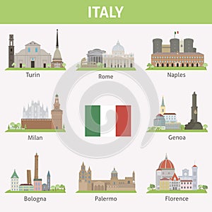 Italy. Symbols of cities