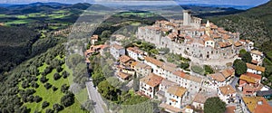 Italy travel and landmarks. Capalbio - charming small traditional top hill village (borgo) in Tuscany.