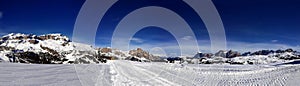 Italy, Trentino, Dolomites, panormaic view of the mountains