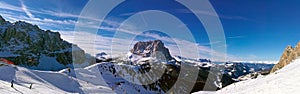 Italy, Trentino, Dolomites, panormaic view of the mountains