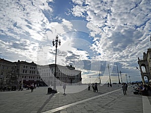 Italy, Trieste, the main square and the prefecture