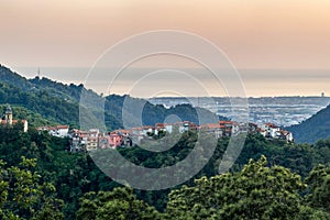 Italy. Tuscany. Colorful view to Massa city