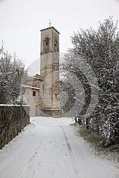 Italy, Tuscany, Florence under snow.