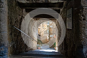 Italy, tuscany, Pitigliano, glimpse of the Jewish ghetto