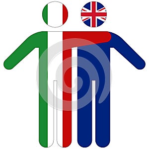 Italy - UK : friendship concept