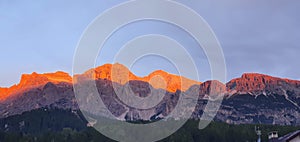 Italy unesco Dolomity Cortina DAmpezzo sky Tofana sunrise