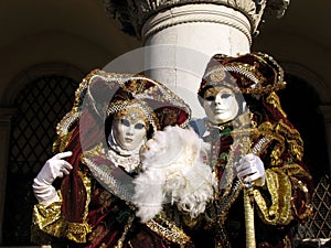 Italy, Venice Carnival: noble couple