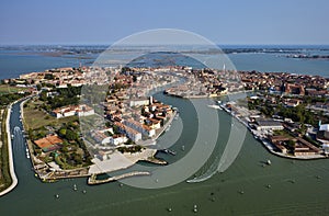 Italy, Venice, Murano Island, aerial view