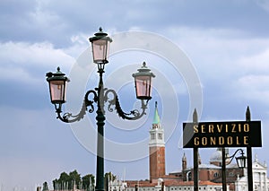 Italy Venice Traditional street Gondola station