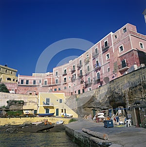 Italy Ventotene Island the harbour