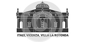 Italy, Vicenza, Villa La Rotonda, travel landmark vector illustration photo
