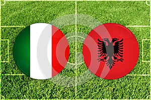 Italy vs Albania football match