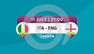 Italy vs england match vector illustration Football 2020 championship