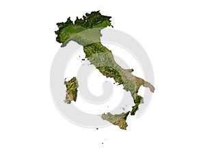 Italy On White Background