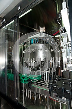 Italy wine: automatic bottling line photo