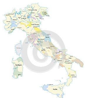 Italy wine regions map