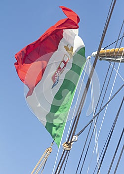 The Italyan flag aboard