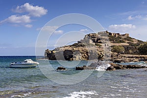 Itanos Doric city Minoan period on a sunny day Sitia, island Crete, Greece