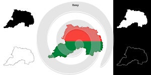 Itasy outline map
