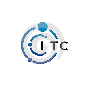 ITC letter technology logo design on white background. ITC creative initials letter IT logo concept. ITC letter design