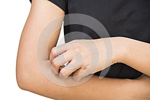 Itching of skin diseases from allergy, and rash