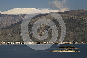 Itea and Parnassos Mountain, Greece photo