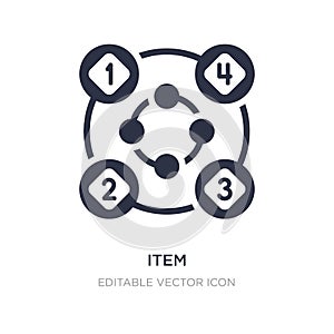 item interconnections icon on white background. Simple element illustration from Business concept