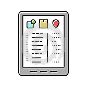 item list report color icon vector illustration