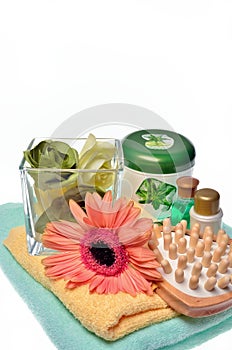 Items for body care, spa and sauna