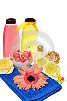 Items for body care, spa and sauna