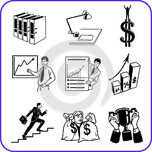 Items Office - business set. Vector illustration.