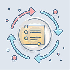 Iterative Process and Workflow Cycle Icon