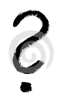 Iterrogation mark isolated on white background