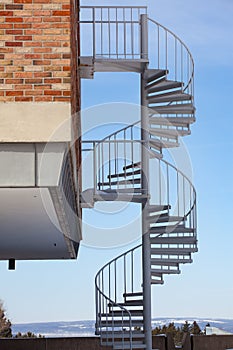 Ithaca College`s Spiral Fire Escape