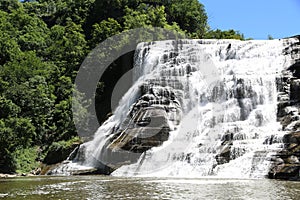 Ithaca Falls, a waterfall in New York`s Finger Lakes Region