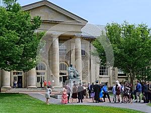 Cornell University campus on graduation day