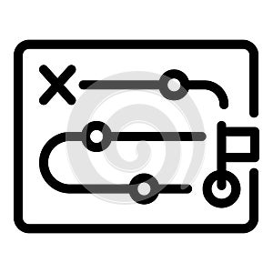 Itinerary icon, outline style