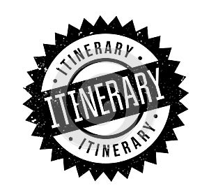 Itinerary rubber stamp